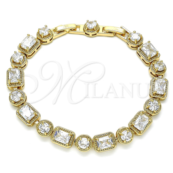 Gold Filled Bracelet — Tennis Bracelet with White Cubic Zirconia Polished 03. — alternate product view — SKU 134315 | Oro Laminado brazalete — Tennis Bracelet with blanco Cubic Zirconia pulido 03. — SKU 134315