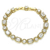 Oro Laminado Tennis Bracelet, Gold Filled Style with White Cubic Zirconia, Polished, Golden Finish, 03.283.0022.08 (08 MM Thickness, 8 Inches Length)