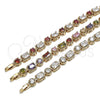 Oro Laminado Tennis Bracelet, Gold Filled Style with White Cubic Zirconia, Polished, Golden Finish, 03.283.0022.08 (08 MM Thickness, 8 Inches Length)