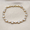 Gold Filled Bracelet — Tennis Bracelet with White Cubic Zirconia Polished 03. — alternate product view — SKU 134332 | Oro Laminado brazalete — Tennis Bracelet with blanco Cubic Zirconia pulido 03. — SKU 134332