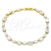 Gold Filled Bracelet — Tennis Bracelet with White Cubic Zirconia Polished 03. — alternate product view — SKU 134332 | Oro Laminado brazalete — Tennis Bracelet with blanco Cubic Zirconia pulido 03. — SKU 134332
