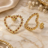 Oro Laminado Stud Earring, Gold Filled Style Heart Design, with Garnet Micro Pave, Polished, Golden Finish, 02.156.0439.2