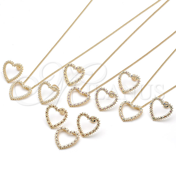 Gold Filled Ring — Earring and Pendant Adult Set Heart Design with — alternate product view — SKU 134356 | Oro Laminado anillo — Earring and Pendant Adult Set corazón diseño with — SKU 134356
