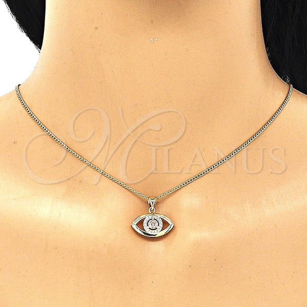 Gold Filled Ring — Earring and Pendant Adult Set Evil Eye Design — alternate product view — SKU 134363 | Oro Laminado anillo — Earring and Pendant Adult Set Evil Eye diseño — SKU 134363