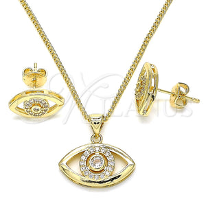 Gold Filled Ring — Earring and Pendant Adult Set Evil Eye Design — main product view — SKU 134363 | Oro Laminado anillo — Earring and Pendant Adult Set Evil Eye diseño — SKU 134363