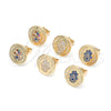 Oro Laminado Stud Earring, Gold Filled Style Hand of God Design, with White Micro Pave, Polished, Golden Finish, 02.156.0445