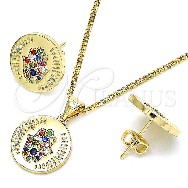 Gold Filled Ring — Earring and Pendant Adult Set Hand of God — alternate product view — SKU 134419 | Oro Laminado anillo — Earring and Pendant Adult Set Hand of God — SKU 134419