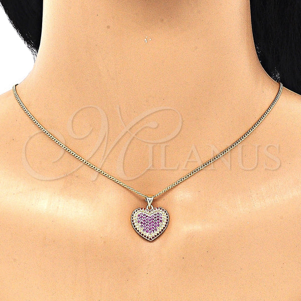 Gold Filled Ring — Earring and Pendant Adult Set Heart Design with — alternate product view — SKU 134429 | Oro Laminado anillo — Earring and Pendant Adult Set corazón diseño with — SKU 134429
