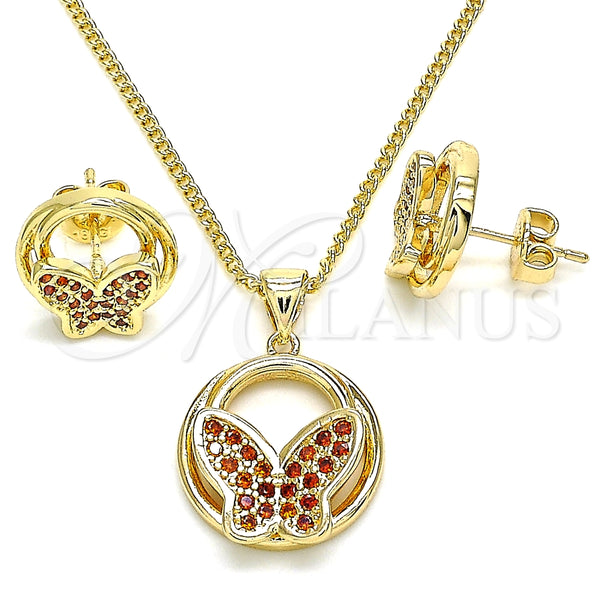 Gold Filled Ring — Earring and Pendant Adult Set Butterfly Design with — main product view — SKU 134478 | Oro Laminado anillo — Earring and Pendant Adult Set Butterfly diseño with — SKU 134478
