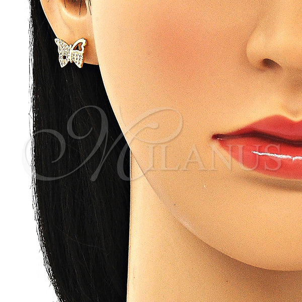 Gold Filled Ring — Earring and Pendant Adult Set Butterfly Design with — alternate product view — SKU 134512 | Oro Laminado anillo — Earring and Pendant Adult Set Butterfly diseño with — SKU 134512