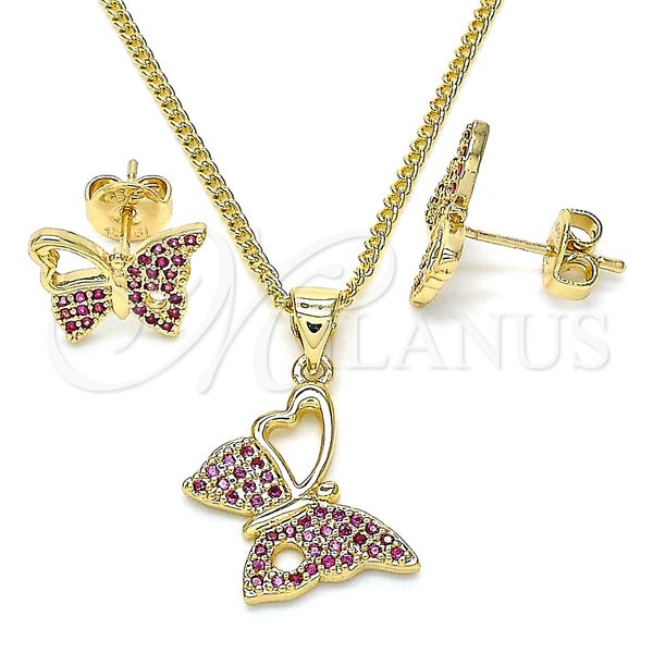 Gold Filled Ring — Earring and Pendant Adult Set Butterfly Design with — main product view — SKU 134513 | Oro Laminado anillo — Earring and Pendant Adult Set Butterfly diseño with — SKU 134513