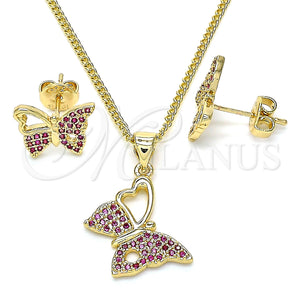 Gold Filled Ring — Earring and Pendant Adult Set Butterfly Design with — main product view — SKU 134513 | Oro Laminado anillo — Earring and Pendant Adult Set Butterfly diseño with — SKU 134513