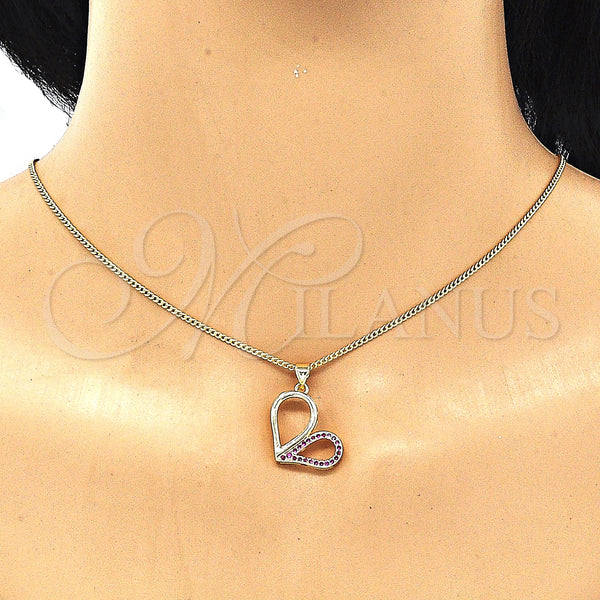 Gold Filled Ring — Earring and Pendant Adult Set Heart Design with — alternate product view — SKU 134517 | Oro Laminado anillo — Earring and Pendant Adult Set corazón diseño with — SKU 134517