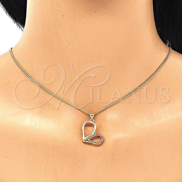 Gold Filled Ring — Earring and Pendant Adult Set Heart Design with — alternate product view — SKU 134526 | Oro Laminado anillo — Earring and Pendant Adult Set corazón diseño with — SKU 134526