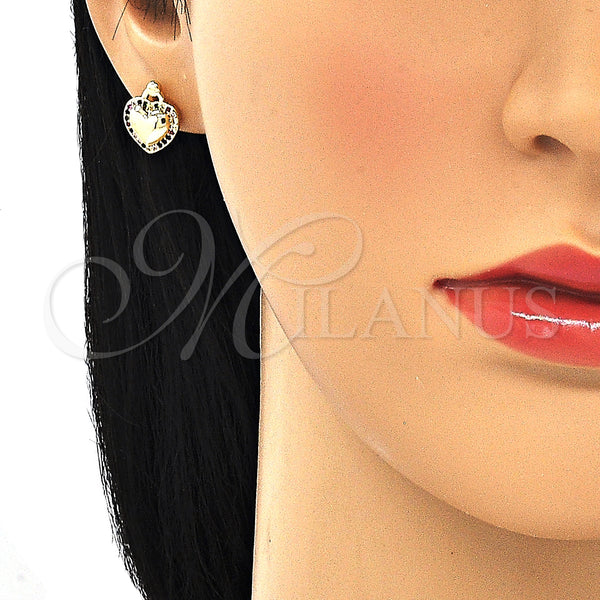 Gold Filled Ring — Earring and Pendant Adult Set Heart Design with — alternate product view — SKU 134539 | Oro Laminado anillo — Earring and Pendant Adult Set corazón diseño with — SKU 134539