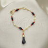 Oro Laminado Charm Bracelet, Gold Filled Style Polished, Golden Finish, 03.213.0096.07 (05 MM Thickness, 7 Inches Length)