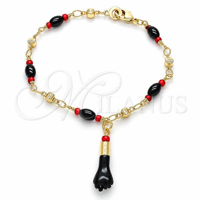 Oro Laminado Charm Bracelet, Gold Filled Style Polished, Golden Finish, 03.213.0096.07 (05 MM Thickness, 7 Inches Length)