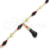 Oro Laminado Charm Anklet , Gold Filled Style Polished, Golden Finish, 03.213.0096.10 (05 MM Thickness, 10 Inches Length)