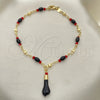 Oro Laminado Charm Anklet , Gold Filled Style Polished, Golden Finish, 03.213.0096.10 (05 MM Thickness, 10 Inches Length)