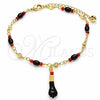 Oro Laminado Charm Anklet , Gold Filled Style Polished, Golden Finish, 03.213.0096.10 (05 MM Thickness, 10 Inches Length)