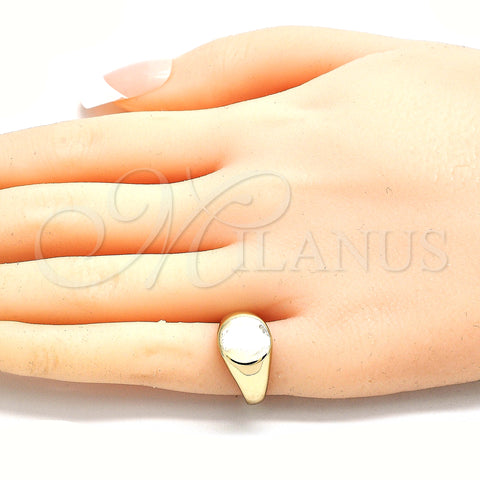 Oro Laminado Baby Ring, Gold Filled Style Polished, Golden Finish, 01.185.0015.04 (Size 4)
