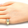 Oro Laminado Baby Ring, Gold Filled Style Polished, Golden Finish, 01.185.0016.03 (Size 3)