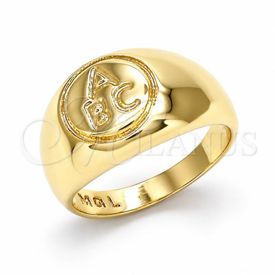 Oro Laminado Baby Ring, Gold Filled Style Polished, Golden Finish, 01.185.0016.04 (Size 4)