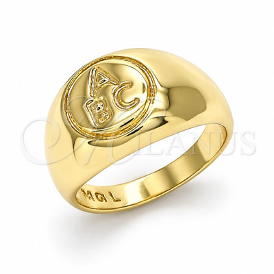 Oro Laminado Baby Ring, Gold Filled Style Polished, Golden Finish, 01.185.0016.05 (Size 5)