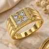 Oro Laminado Baby Ring, Gold Filled Style with White Cubic Zirconia, Polished, Golden Finish, 01.185.0017.02 (Size 2)