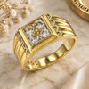 Oro Laminado Baby Ring, Gold Filled Style with White Cubic Zirconia, Polished, Golden Finish, 01.185.0017.03 (Size 3)