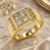 Oro Laminado Baby Ring, Gold Filled Style with White Cubic Zirconia, Polished, Golden Finish, 01.185.0017.04 (Size 4)