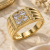 Oro Laminado Baby Ring, Gold Filled Style with White Cubic Zirconia, Polished, Golden Finish, 01.185.0017.05 (Size 5)