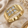 Oro Laminado Baby Ring, Gold Filled Style with White Cubic Zirconia, Polished, Golden Finish, 01.185.0018.02 (Size 2)