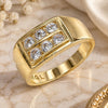 Oro Laminado Baby Ring, Gold Filled Style with White Cubic Zirconia, Polished, Golden Finish, 01.185.0018.04 (Size 4)
