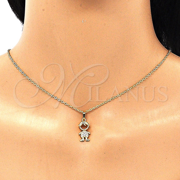 Gold Filled Ring — Earring and Pendant Adult Set Little Boy Design — alternate product view — SKU 134671 | Oro Laminado anillo — Earring and Pendant Adult Set Little Boy diseño — SKU 134671
