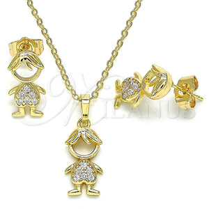 Gold Filled Ring — Earring and Pendant Adult Set Little Boy Design — main product view — SKU 134671 | Oro Laminado anillo — Earring and Pendant Adult Set Little Boy diseño — SKU 134671