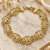 Oro Laminado Fancy Bracelet, Gold Filled Style Elephant Design, Polished, Golden Finish, 03.351.0043.1.08 (12 MM Thickness, 8 Inches Length)