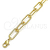 Oro Laminado Basic Bracelet, Gold Filled Style Paperclip Design, Polished, Golden Finish, 04.63.1405.08 (08 MM Thickness, 8 Inches Length)