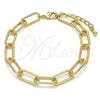 Oro Laminado Basic Bracelet, Gold Filled Style Paperclip Design, Polished, Golden Finish, 04.63.1405.08 (08 MM Thickness, 8 Inches Length)