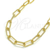 Oro Laminado Basic Necklace, Gold Filled Style Paperclip Design, Polished, Golden Finish, 04.63.1405.18 (08 MM Thickness, 18 Inches Length)