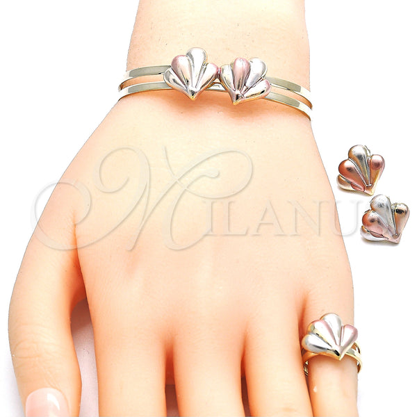 Gold Filled Ring — Earring and Pendant Children Set Polished Tricolor 06.65. — alternate product view — SKU 134765 | Oro Laminado anillo — Earring and Pendant Children Set pulido Tricolor 06.65. — SKU 134765