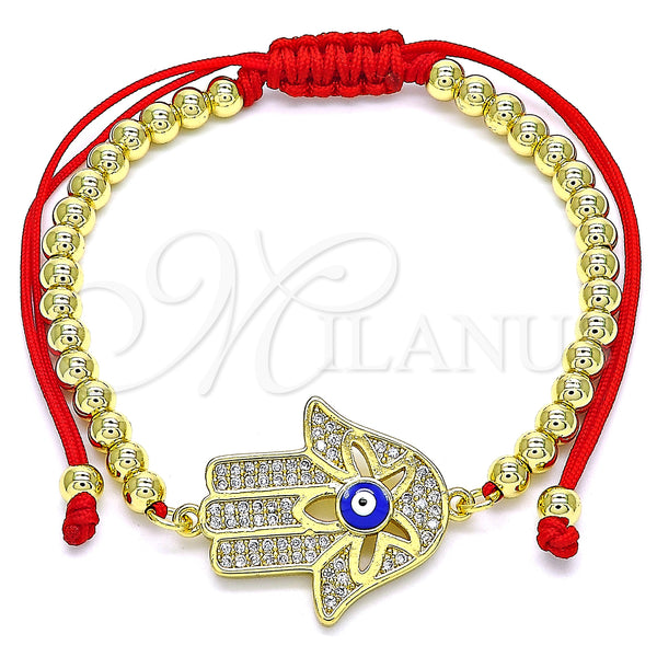 Gold Filled Bracelet — Adjustable Bolo Bracelet Hand of God and Evil — main product view — SKU 134772 | Oro Laminado brazalete — Adjustable Bolo Bracelet Hand of God and Evil — SKU 134772