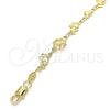 Oro Laminado Fancy Bracelet, Gold Filled Style Elephant and Heart Design, Polished, Golden Finish, 03.326.0016.07 (06 MM Thickness, 7 Inches Length)