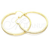 Oro Laminado Large Hoop, Gold Filled Style with White Micro Pave, Polished, Golden Finish, 02.156.0460.50