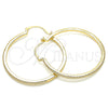 Oro Laminado Medium Hoop, Gold Filled Style with White Micro Pave, Polished, Golden Finish, 02.156.0461.40