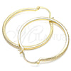 Oro Laminado Medium Hoop, Gold Filled Style with White Micro Pave, Polished, Golden Finish, 02.156.0461.40