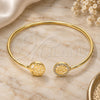 Oro Laminado Individual Bangle, Gold Filled Style Tree Design, with White Micro Pave, Polished, Golden Finish, 07.156.0066 (02 MM Thickness, One size fits all)