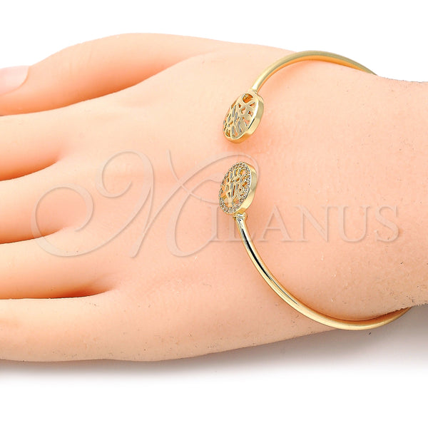 Gold Filled Jewelry — Individual Bangle Tree Design with Multicolor Micro Pave — alternate product view — SKU 134844 | Oro Laminado joyería — Individual Bangle Tree diseño with Multicolor Micro Pave — SKU 134844