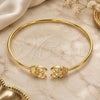 Oro Laminado Fancy Bracelet, Gold Filled Style Owl Design, with White Micro Pave, Polished, Golden Finish, 07.156.0069 (02 MM Thickness, 58 Inches Length)