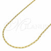 Oro Laminado Basic Necklace, Gold Filled Style Figaro Design, Polished, Golden Finish, 04.32.0015.16 (01 MM Thickness, 16 Inches Length)